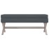 Taburete con almacenaje terciopelo gris oscuro 110x45x49