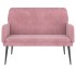Banco de terciopelo rosa 108x79x79
