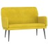 Banco de terciopelo amarillo 108x79x79