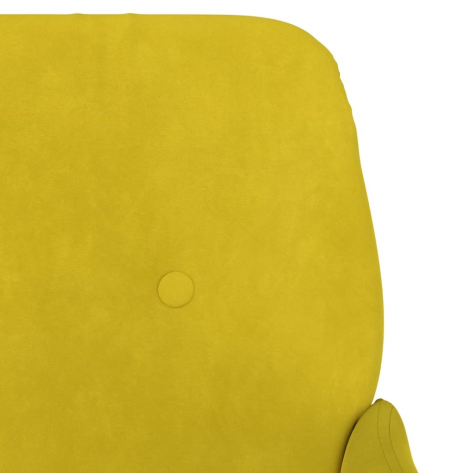 Banco de terciopelo amarillo 108x79x79