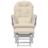 Sillón de lactancia con taburete tela blanco