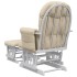 Sillón de lactancia con taburete tela blanco