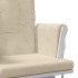 Sillón de lactancia con taburete tela blanco