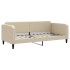 Sofá cama sin colchón tela crema 90x200