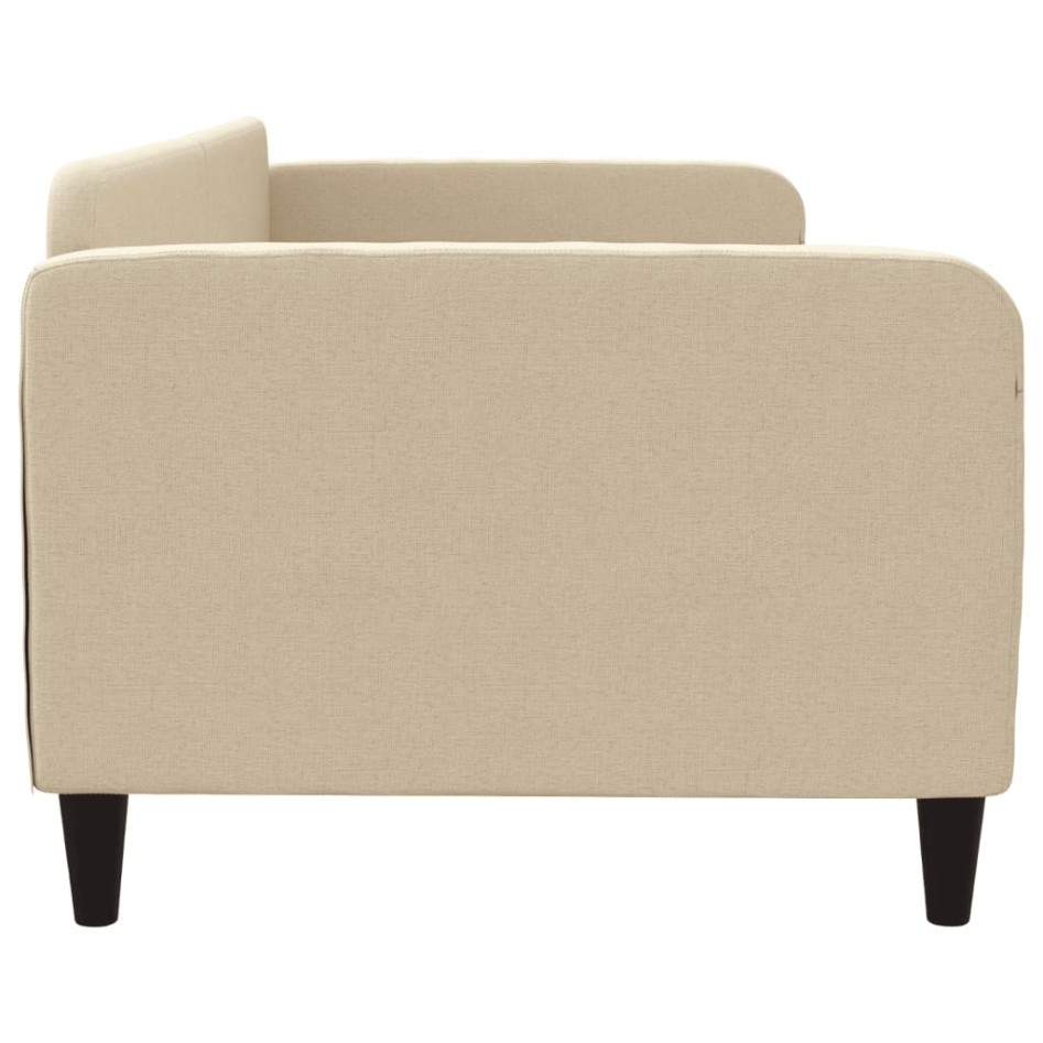 Sofá cama sin colchón tela crema 90x200