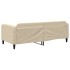 Sofá cama sin colchón tela crema 90x200