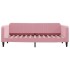 Sofá cama sin colchón terciopelo rosa 90x200