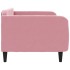 Sofá cama sin colchón terciopelo rosa 90x200