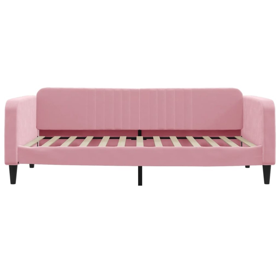 Sofá cama terciopelo rosa 100x200