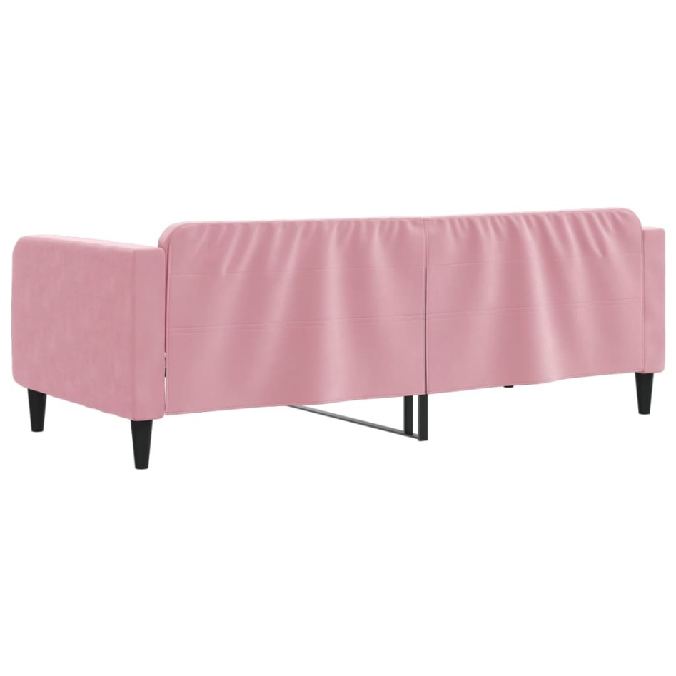 Sofá cama terciopelo rosa 100x200