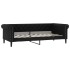 Sofá cama sin colchón cuero sintético negro 90x190