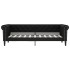 Sofá cama sin colchón cuero sintético negro 90x190