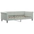 Sofá cama sin colchón terciopelo gris claro 90x190