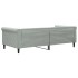 Sofá cama sin colchón terciopelo gris claro 90x190