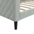 Sofá cama sin colchón terciopelo gris claro 90x190
