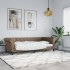 Sofá cama cuero sintético color capuchino 90x200