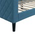 Sofá cama sin colchón terciopelo azul 80x200