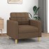 Sillón de tela marrón 60