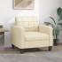 Sillón cuero sintético crema 60