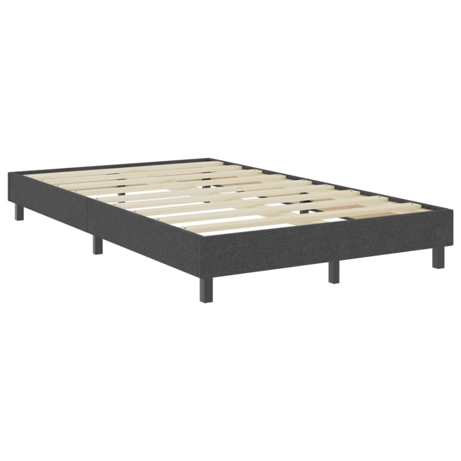 Estructura de cama box spring tela gris 120x200