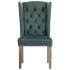 Silla de comedor de terciopelo verde