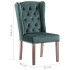 Silla de comedor de terciopelo verde