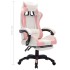 Silla gaming con luces LED RGB cuero sintético rosa y