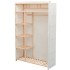 Armario de tela y madera de pino 110x40x170