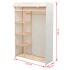 Armario de tela y madera de pino 110x40x170