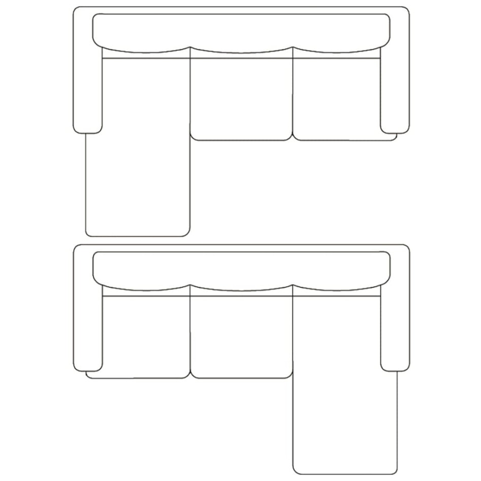 Sofá seccional 3 plazas cuero artificial
