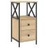 Mesita noche 2 uds madera ingeniería roble Sonoma 34x35,5x70