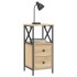 Mesita noche 2 uds madera ingeniería roble Sonoma 34x35,5x70