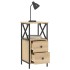Mesita noche 2 uds madera ingeniería roble Sonoma 34x35,5x70