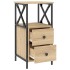 Mesita noche 2 uds madera ingeniería roble Sonoma 34x35,5x70