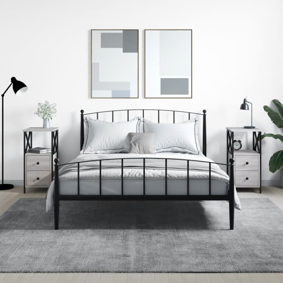 Mesitas noche 2 uds madera ingeniería gris Sonoma 34x35,5x70