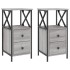 Mesitas noche 2 uds madera ingeniería gris Sonoma 34x35,5x70