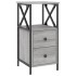 Mesitas noche 2 uds madera ingeniería gris Sonoma 34x35,5x70
