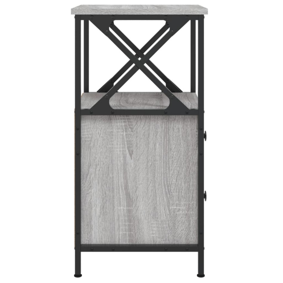 Mesitas noche 2 uds madera ingeniería gris Sonoma 34x35,5x70