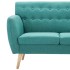 Sofá de 3 plazas tapizado de tela verde 172x70x82