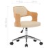 Silla de comedor giratoria madera curvada cuero sintético