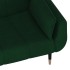 Sofá cama de 2 plazas con dos cojines terciopelo verde