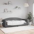 Sofá cama sin colchón tela gris oscuro 80x200