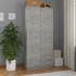 Armario de madera de ingeniería gris hormigón 80x52x180