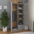 Armario de madera de ingeniería gris hormigón 80x52x180