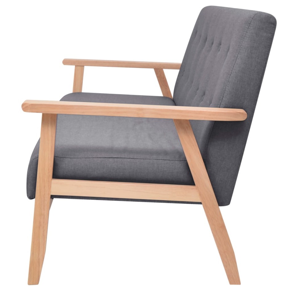 Sofá de 3 plazas de tela gris