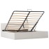 Cama canapé hidráulica cuero sintético blanco 160x200