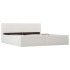 Cama canapé hidráulica cuero sintético blanco 160x200