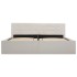 Cama canapé hidráulica cuero sintético blanco 160x200