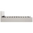 Cama canapé hidráulica cuero sintético blanco 160x200