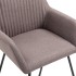 Sillas de comedor 2 unidades tela gris